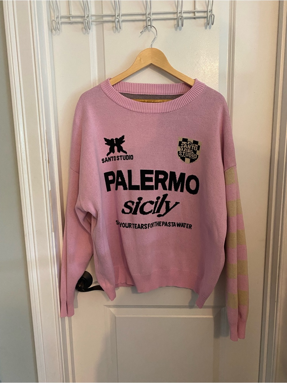 Santo Studio Palermo Sicily Pink Graphic Sweater